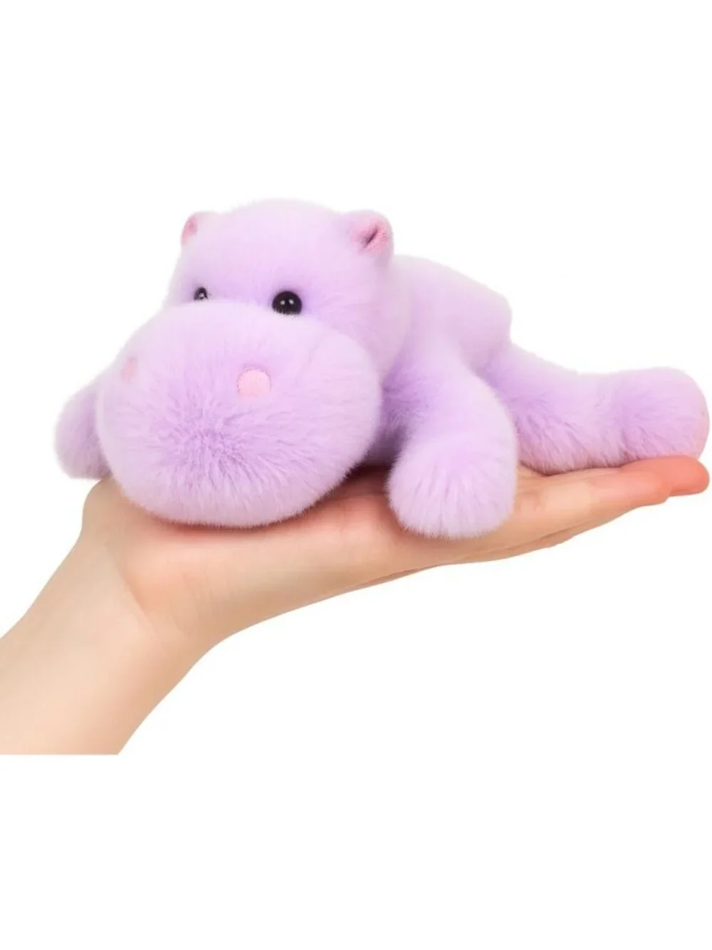 Hippo Stuffed Animal Plush Toy Cute Soft Pocket Size Gift for Kids Girls